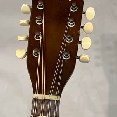 Harmony H8031 oval hole flat back mandolin 1972 - Sunburst image 6