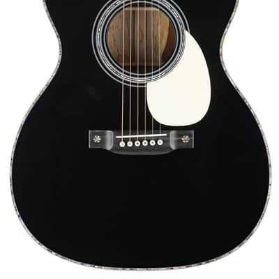 New Martin Custom Shop Style-42 OM 14-Fret Black Top w/Adirondack Spruce & Cocobolo image 2