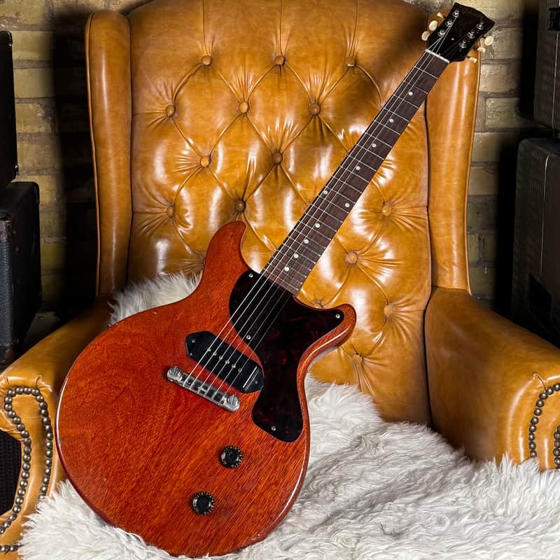 1959 Gibson Les Paul Junior Cherry Vintage Double Cutaway P90 Made In Kalamazoo Electric Guitar W/ Hardshell Case!