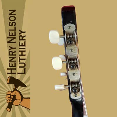 1960s Terada-T Haruo C-312 Folk Guitar Sunburst Solid Spruce/Maple Nylon String, Luthier Restored image 18