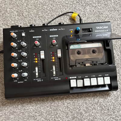 (Rare) TASCAM Porta 02 Ministudio 4-Track Cassette Recorder 2000s - black (custom pitch modded) image 4