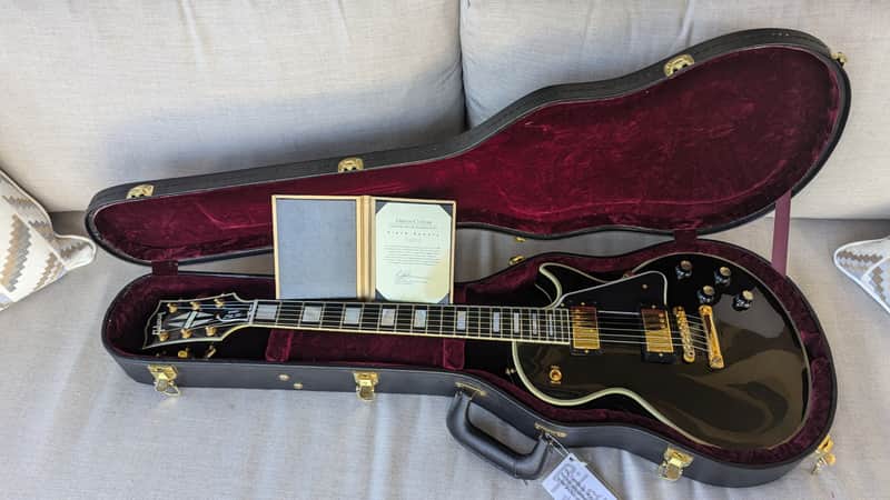 Gibson Custom Shop 1960 Reissue Les Paul Custom Black Beauty 50th Anniversary Gold Book 2010 - Black image 1