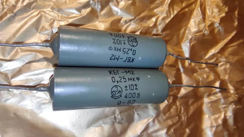 0.25uF 400V  pio Audio capacitors ussr  NOS MATCHED PAIR KBG-M2 image 1