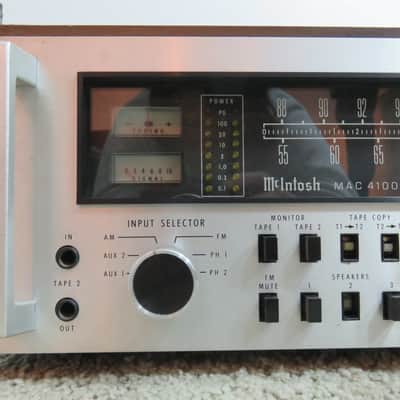 Vintage 1970s McIntosh Mac 4100 AM-FM Stereo Receiver 75-100W Wood Panel image 3