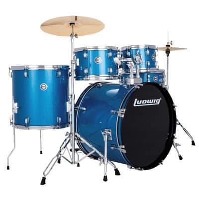 Ludwig LC195 Accent 10 / 12 / 16 / 22 / 6.5x14" Drive Drum Set with Cymbals
