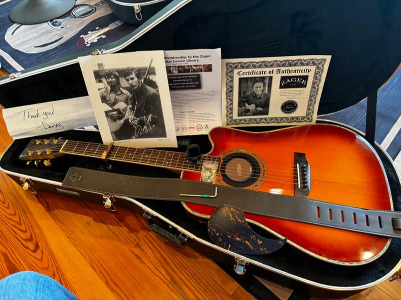 Zager ZAD-900CE 50th Anniversary Edition - Sunburst Fishman Aura Pro Pickup image 1