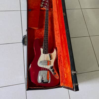 Fender Jazz Bass 1964 - a stunning January '64 Candy Apple Red Metallic example w/Green'gard & Clay Dots ! image 24