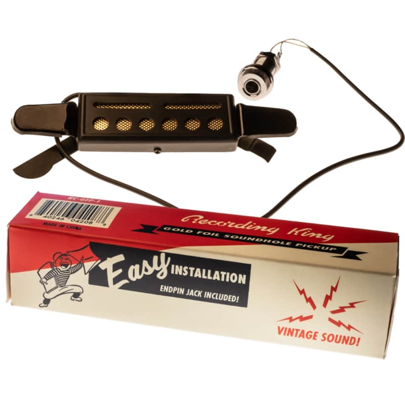 Recording King RC-GFP-1 | Gold Foil Acoustic Guitar Sound Hole Pickup. New with Full Warranty! image 1
