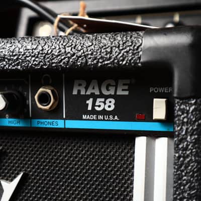 Peavey Rage 158 Guitar Teal Stripe Amp 15 Watts USA Made image 2