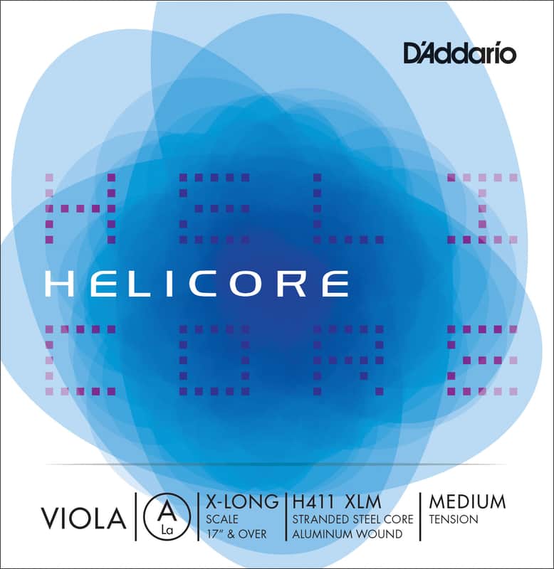 D'Addario H411 XLM Helicore Extra Long Scale Viola String - A Medium image 1