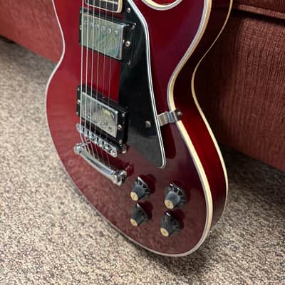 Drifter HLP-2W Les Paul Copy Lawsuit Guitar Trans Red 1970's image 2