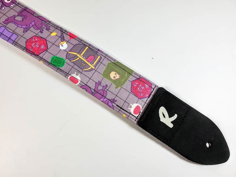 Role Playing Game Guitar Strap - Board Game Guitar Strap- 20 Sided Die- 20 Sided Dice - Not A Licen image 1