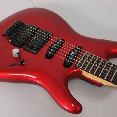 1987 Ibanez 540R Radius Series Floyd Rose HSS MIJ Jewel Red Finish w/HSC image 10