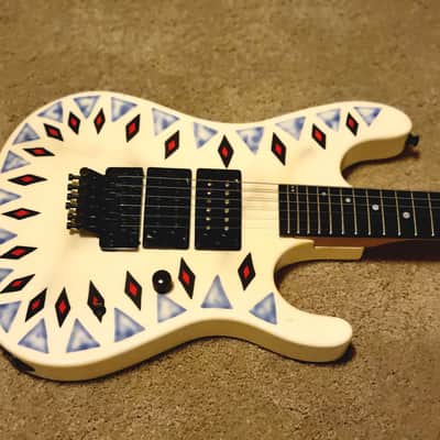 Kramer Nightswan 1989 Aztec graphic guitar Vintage Original Floyd Knapp USA F serial WOW image 12
