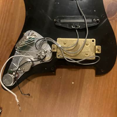 Fender Squier loaded pickguard  HSS - black image 2