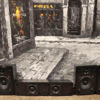 Yamaha Yamaha NX-C270 & NX-E270 Surround Sound Speakers 90s - Black plastic case image 1