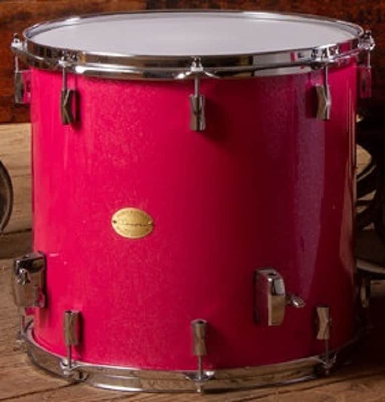 Noble & Cooley *Pre-Order* CD Maple 16x16" Pink Sparkle Floor Tom Drum w/Legs & Chrome Hardware | Made in the USA | Special Order | Authorized Dealer