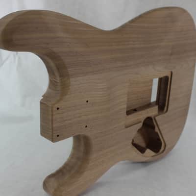 Unfinished Walnut HSS guitar body - fits Fender Strat Stratocaster neck Floyd Rose J811 image 8