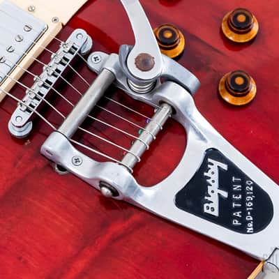 1975 Gibson Les Paul Deluxe Vintage Guitar Cherry, Humbucker Conversion w/ 57 Classic PAFs, Bigsby B7 & Case image 8