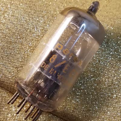 Amperex Matched Pair (2) 6DJ8 tNOS AT1000 TESTED Vacuum Tubes PQ premium quality Heerlen A-frame Orange Globe T5 ECC88 dual triode 1973 image 16