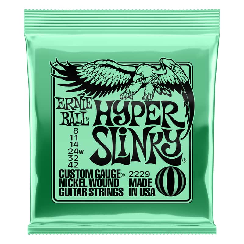Ernie Ball Hyper Slinky Nickel Wound Electric Guitar Strings - 8 - 42 Gauge image 1