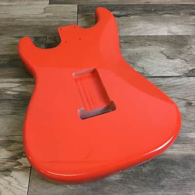Made to Order - FRANCHIN Mercury guitar body and pickguard Jimi Hendrix MONTEREY REPLICA White and Red 100% Nitro Lacquer Alder Stratocaster-Strat-S-Style Made in Italy image 8
