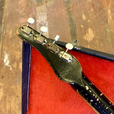 Silvertone 1444 bass guitar c 1960’s Black beauty original vintage USA harmony image 8
