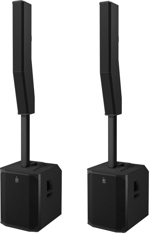 2x Electro-Voice EVOLVE70 Portable 2000W Subwoofer &Column Loudspeaker PA System image 1