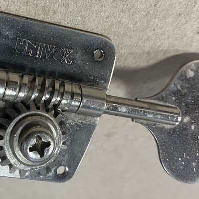 Univox- bass tuning head, nickel, VINTAGE image 1