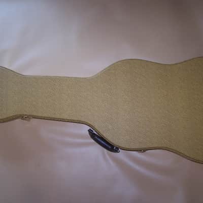 Vintage Style Fender Telecaster Thermometer Shaped Yellow/Gold Tweed Guitar Case, RARE Color Combo image 6