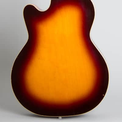 Premier  Bantam Deluxe E-704 Arch Top Hollow Body Electric Guitar (1958), ser. #1422, black tolex hard shell case. image 4