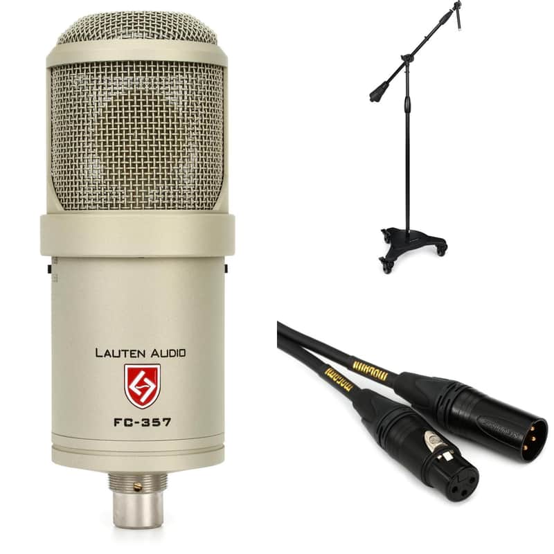 Lauten Audio Clarion FC-357 Large-diaphragm Condenser Microphone with Studio Boom Stand and Cable image 1