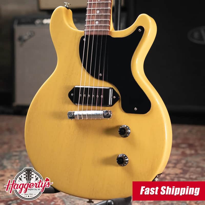 Gibson Les Paul Junior Double Cutaway Electric Guitar - TV Yellow with Hardshell Case - Demo image 1