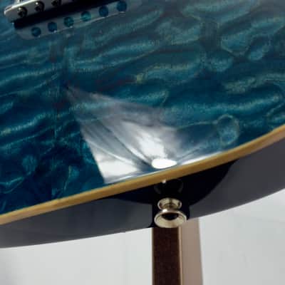 Tom Anderson Guitarworks Hollow Cobra 2000 - Deep Ocean Blue W/ Binding image 12