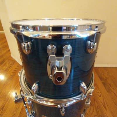 Yamaha Oak custom made in Japan 10 x 13 inch rack tom emerald uzukuri lacquer outstanding! image 2
