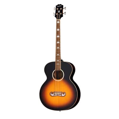 Epiphone El Capitan J200 Studio Acoustic Bass Guitar Sunburst image 3