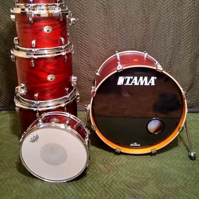 6pc. Tama Silverstar Limited Edition Tamo Ash Set w/ Rack / Red Satin Mahogany image 6