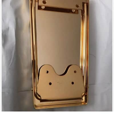 BEAUTIFUL Custom MI Engraved Vibrola - Got an SG, Firebird, Les Paul or ES type series that's NOT Gibson or Epi? Engraved Custom MI Logo Long Maestro in Gold Vibrola Lyre image 3