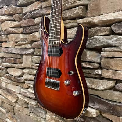 Schecter USA Custom Shop Sunset 7 1998 - Cherry Sunburst w/OHSC image 9