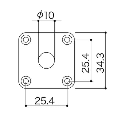 RELIC Les Paul Jack Plate Square Curved for Les Paul Guitar, AGED NICKEL ANTIQUE image 3