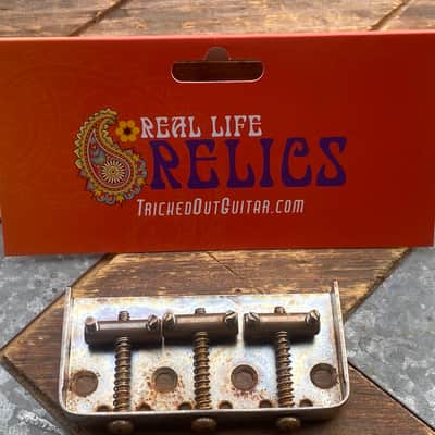 Real Life Relics Kluson T  Half-Sized Ashtray Bridge (Steel Bridge With Brass Saddles)   [L5] image 1