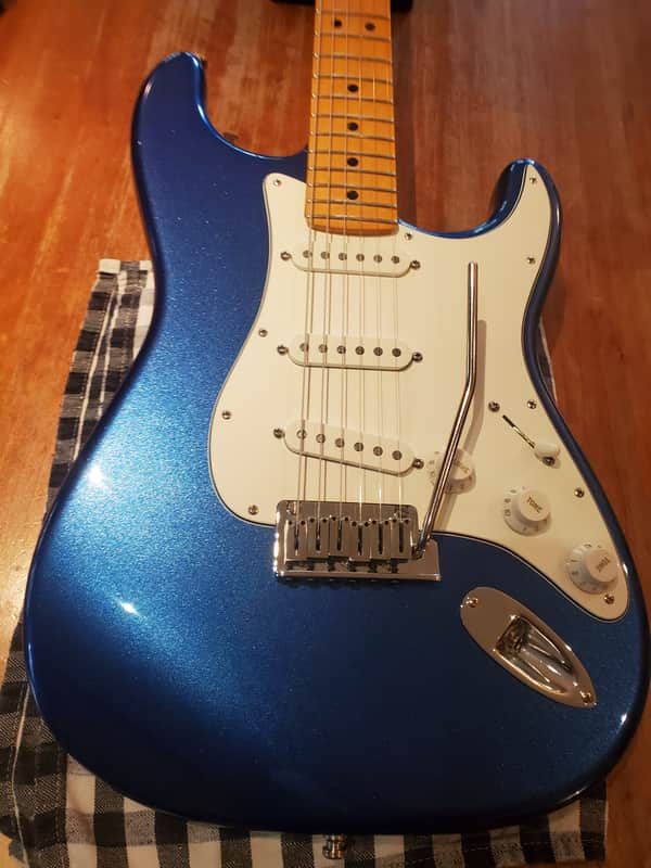 Fender American Ultra Stratocaster with Fralin pickups and Fralin wiring - Cobra Blue image 1
