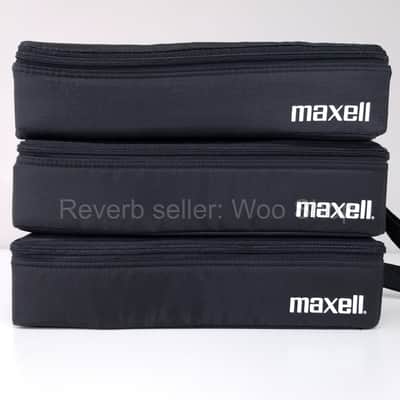 Lot of 45 Maxell UR 90 UR90 Audio Cassette Tapes, New in 3 Soft Storage Cases image 2