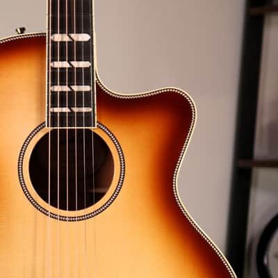 Godin Connaisseur MJ - Ebony Fingerboard, Sunsetburst Maho image 3