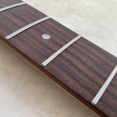 Roasted Maple / Rosewood Telecaster neck - Nitro Satin - SS Frets - Bone nut image 10