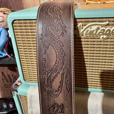 Blue Bell Straps ZOZO 73 ARTISAN Custom Shop for Al’s Music Factory  FADED BROWN image 8