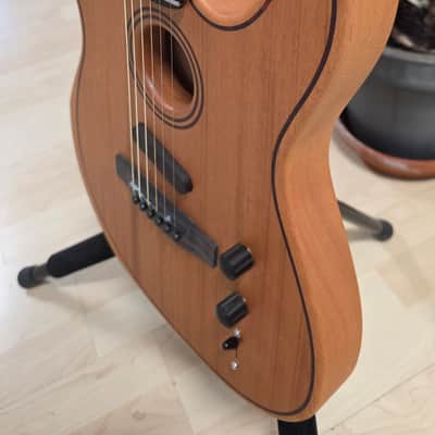 Fender American Acoustasonic Telecaster BRAND NEW Natural Full All Mahogany Semi-Hollow Body USA Fishman Piezo Pickup Acoustic-Electric Guitar image 11