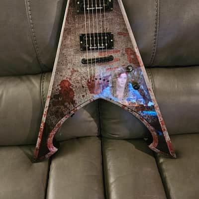 Dean Michael Amott Tyrant Battle Axe RARE Dave Mustaine flying V *UPGRADES Seymour Duncan black winter pickups image 7