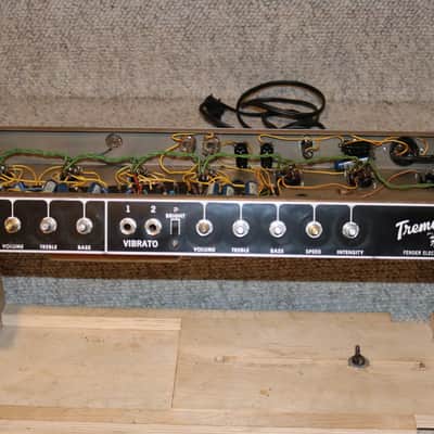 Vintage 1965 Fender Blackface Tremolux Tube Amp Chassis Project image 2
