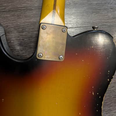 MJT Partscaster Telecaster Relic - 3-Tone Sunburst image 6